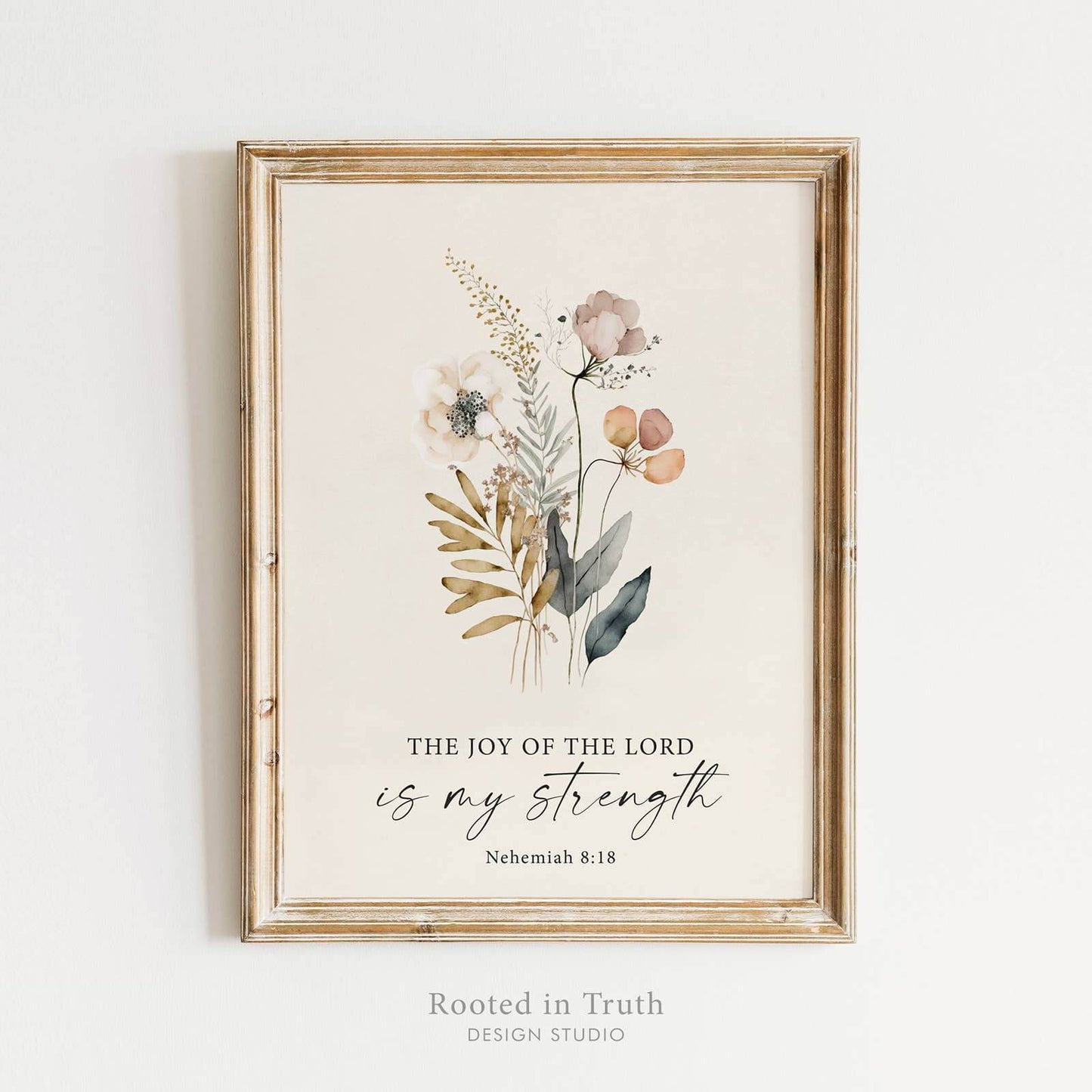 Joy of the Lord Wall Art Print Christian Gift Decor
