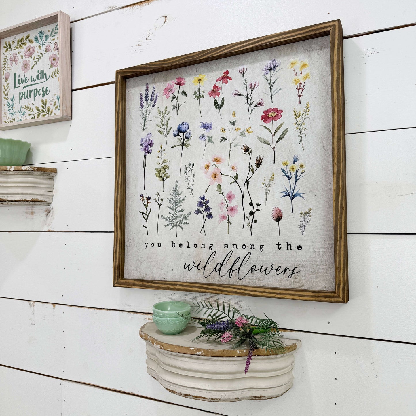 You Belong Among the Wildflowers - Framed Canvas Wall Art