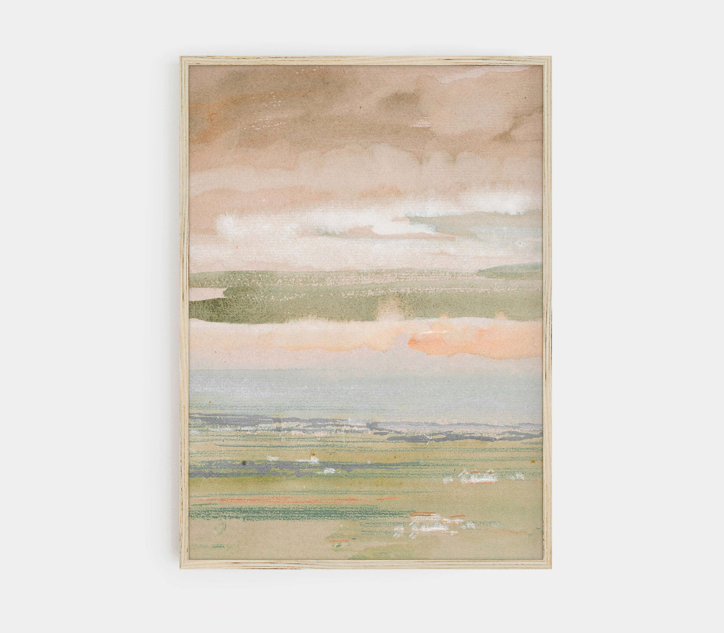 Pastel Watercolor Print | Coastal Nautical Spring Art L198