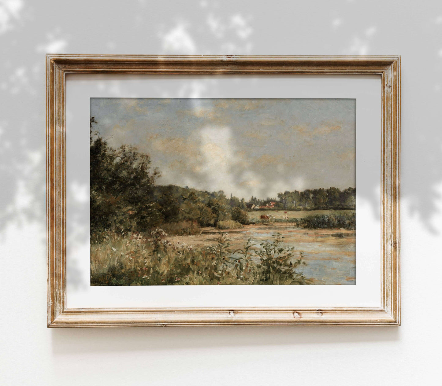 Vintage Classic Landscape View | Muted Stream Art Print L110