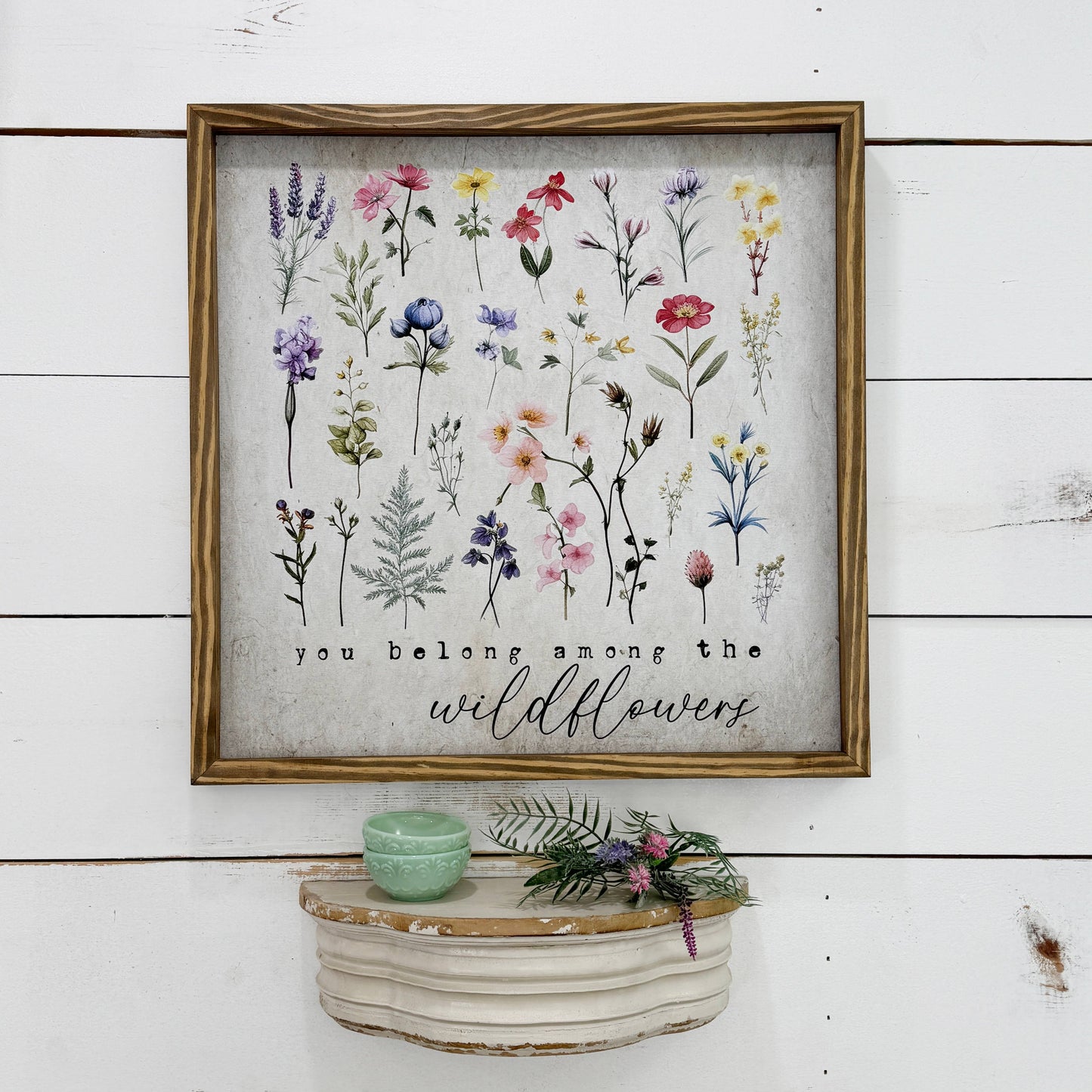 You Belong Among the Wildflowers - Framed Canvas Wall Art