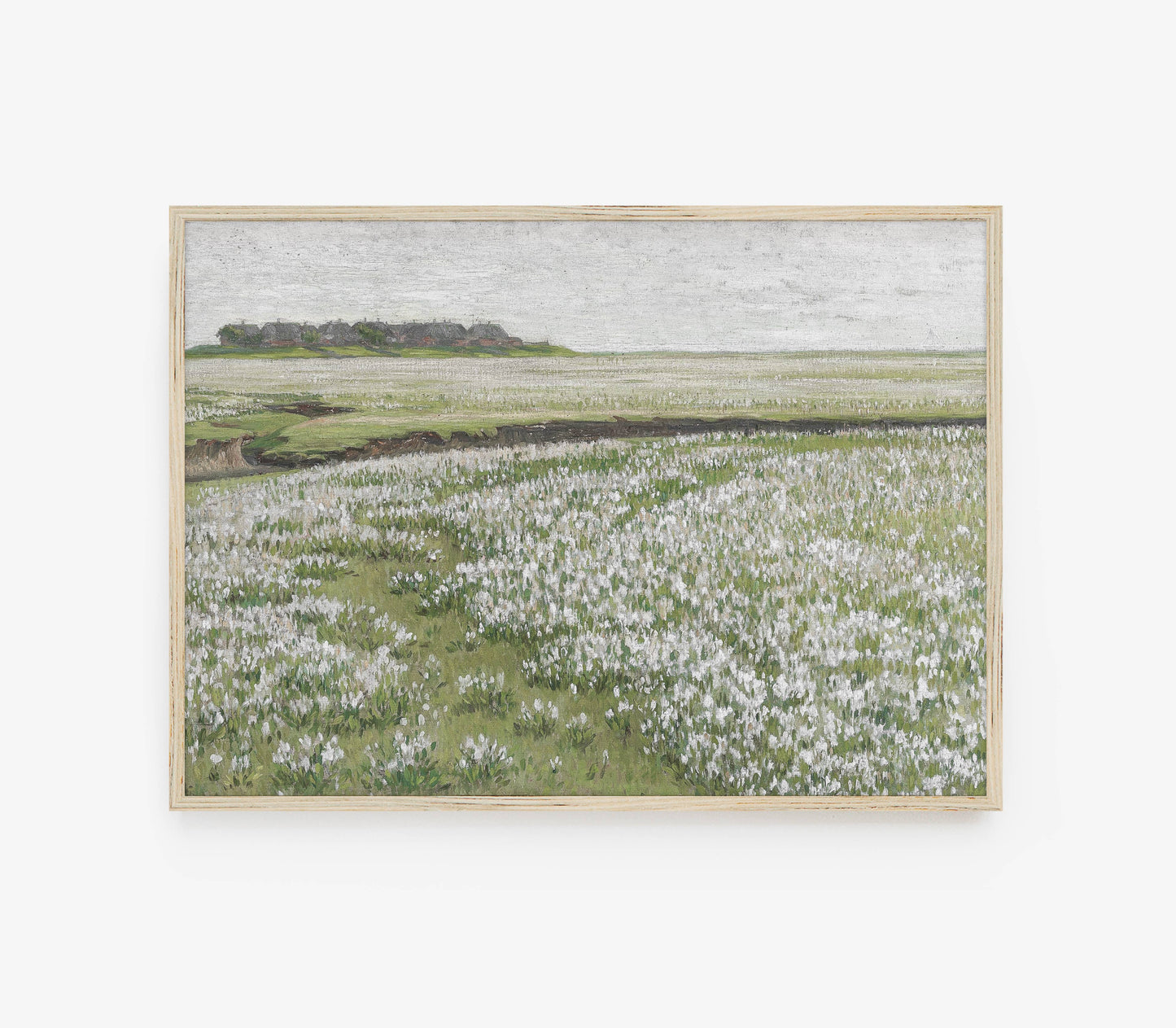 Vintage Floral Field Painting | Landscape Art Print L160