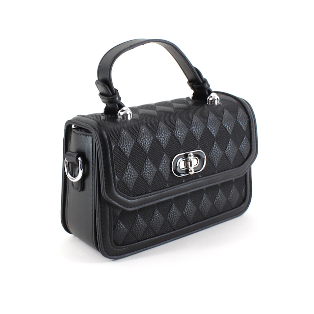 P24056 Twist Lock Top Handle Crossbody Bag