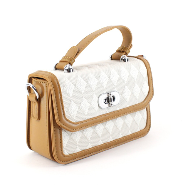 P24056 Twist Lock Top Handle Crossbody Bag