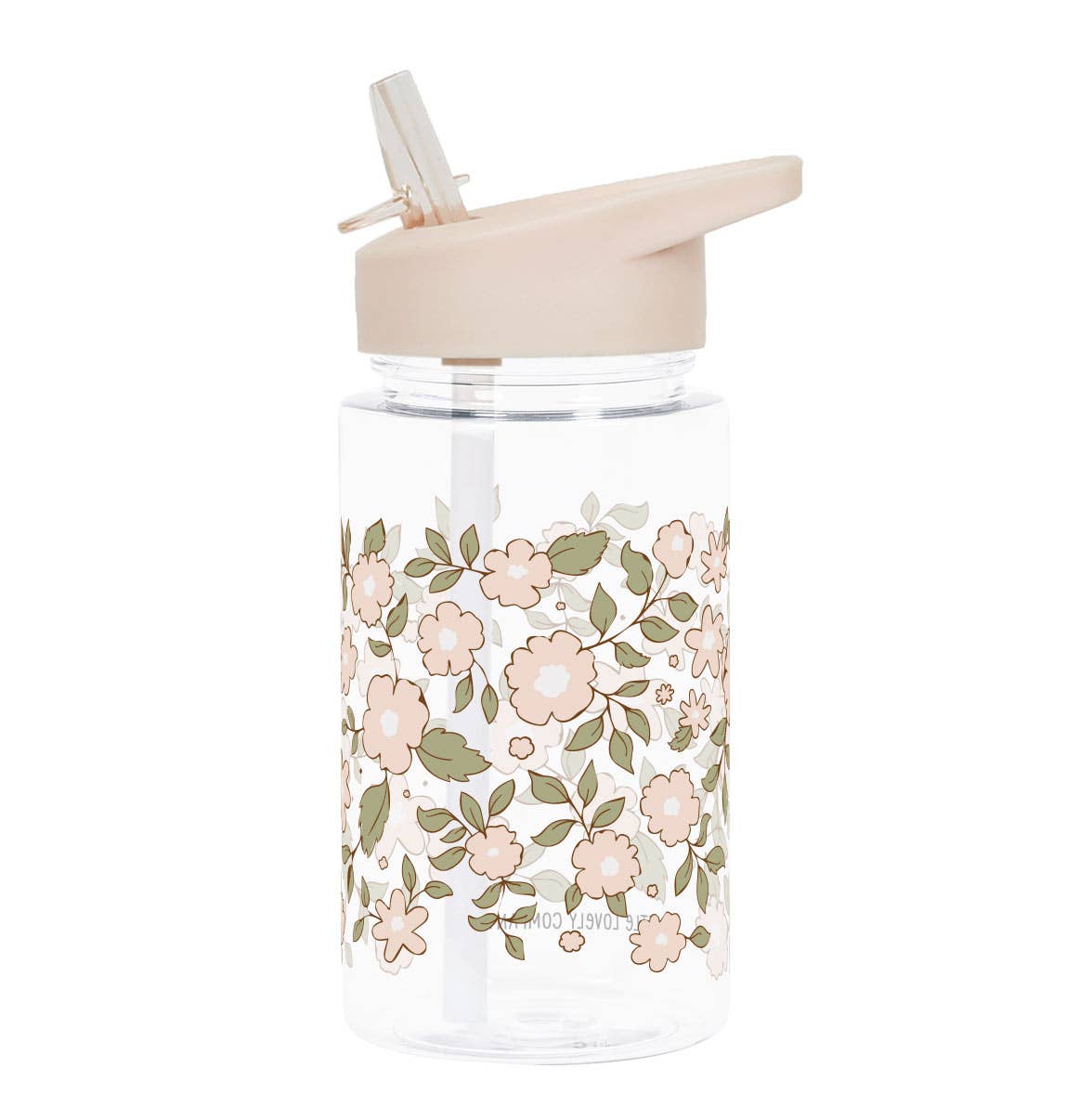 Kids drink bottle/water bottle: Blossoms - pink