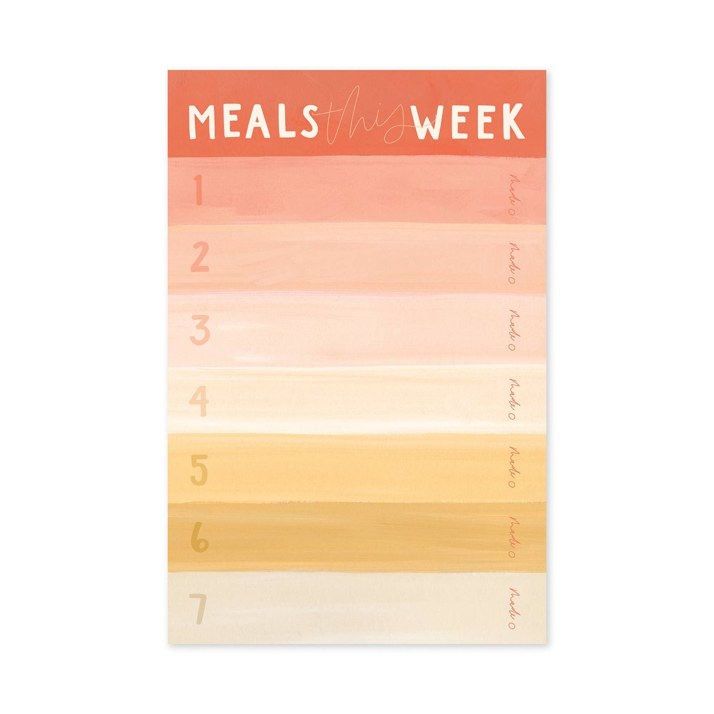 Meals This Week Notepad