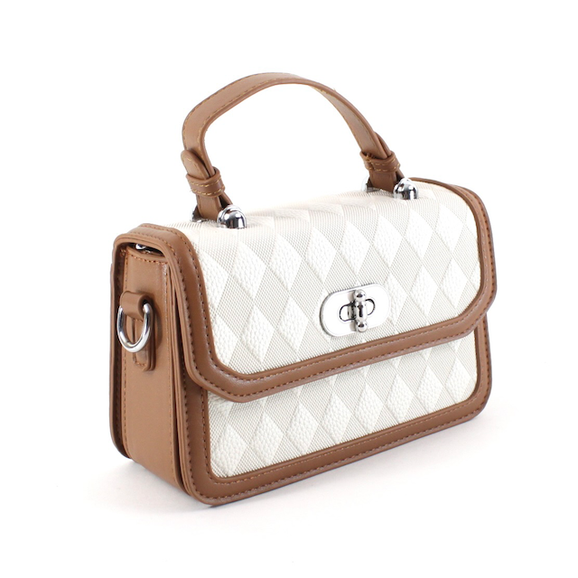 P24056 Twist Lock Top Handle Crossbody Bag