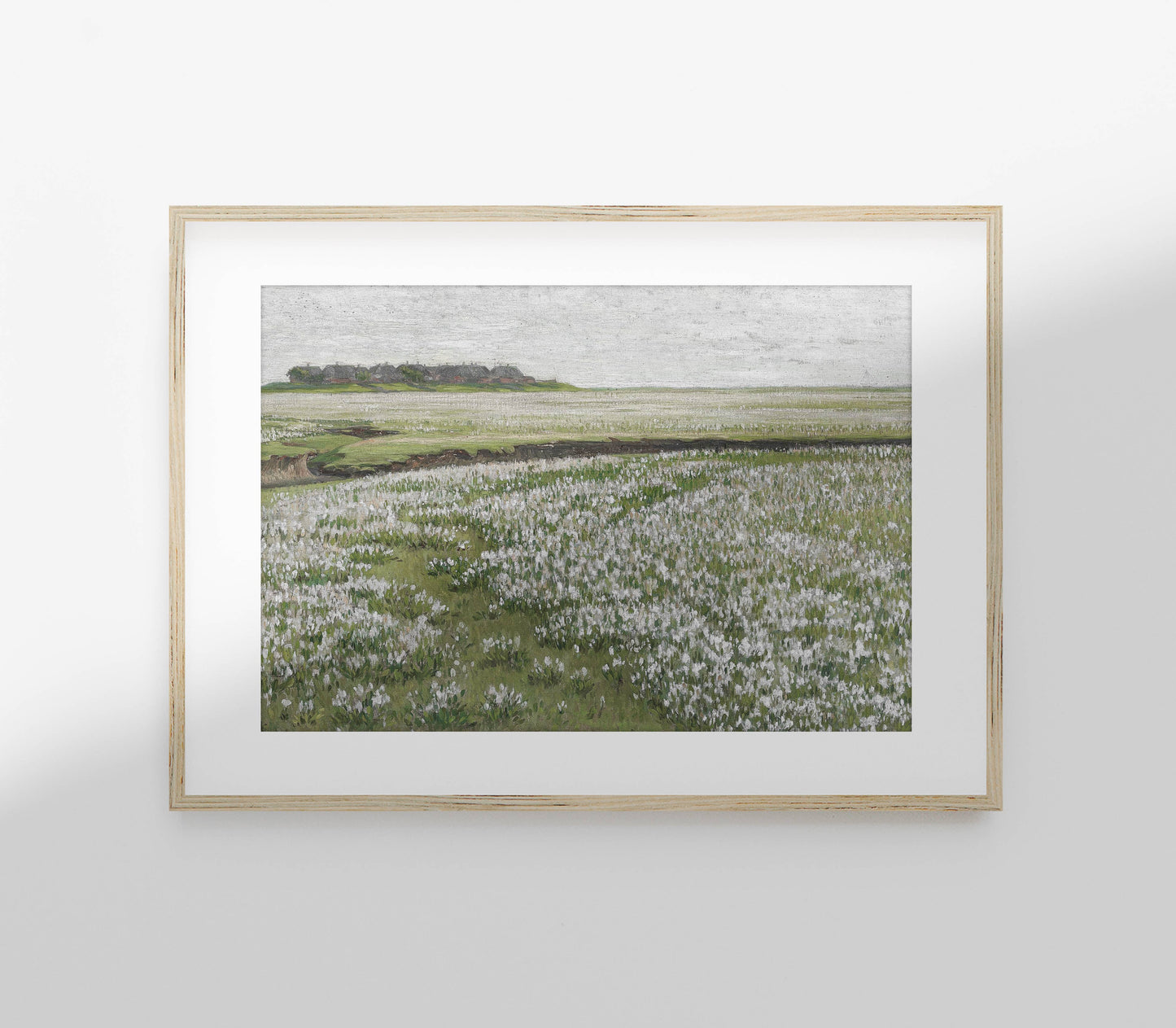 Vintage Floral Field Painting | Landscape Art Print L160