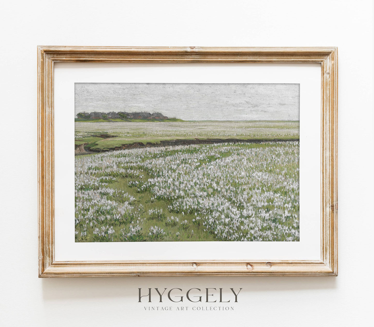 Vintage Floral Field Painting | Landscape Art Print L160