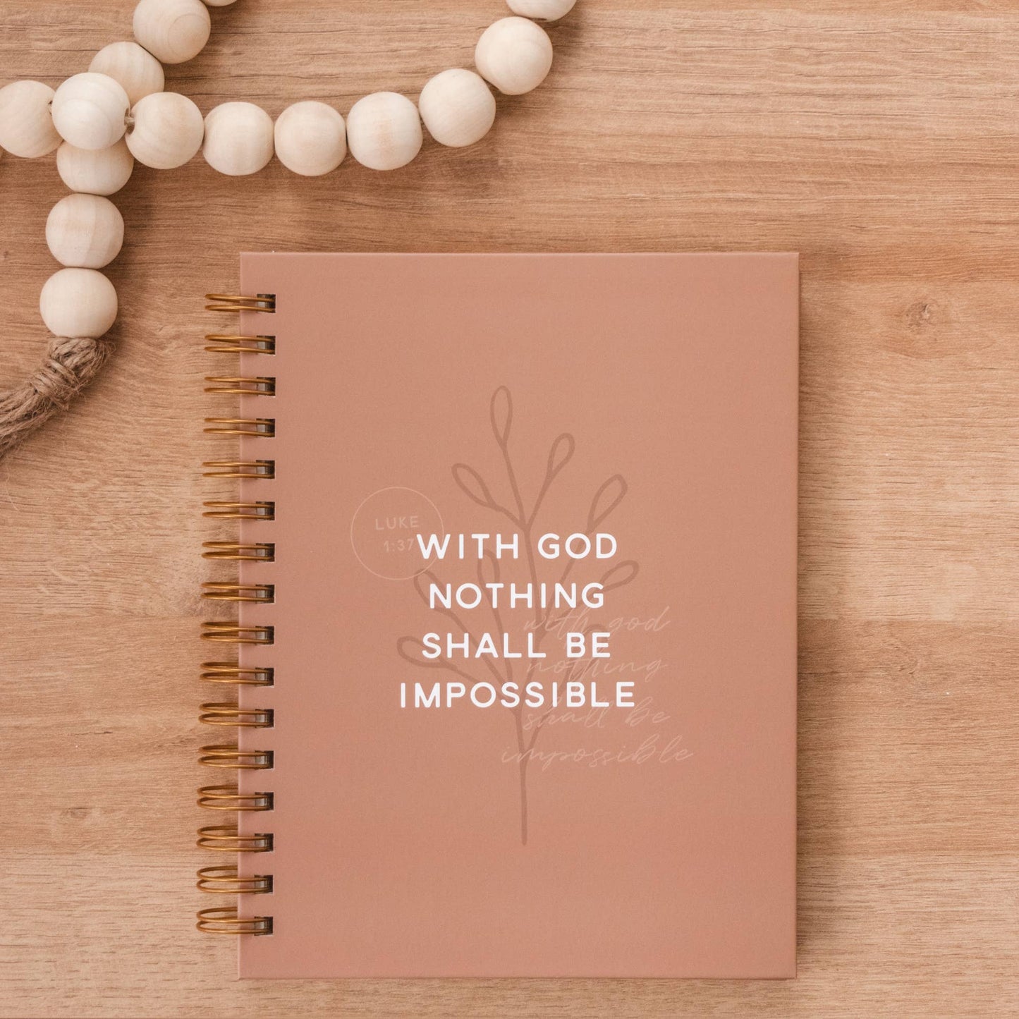 With God Nothing Shall Be Impossible Hardcover Journal