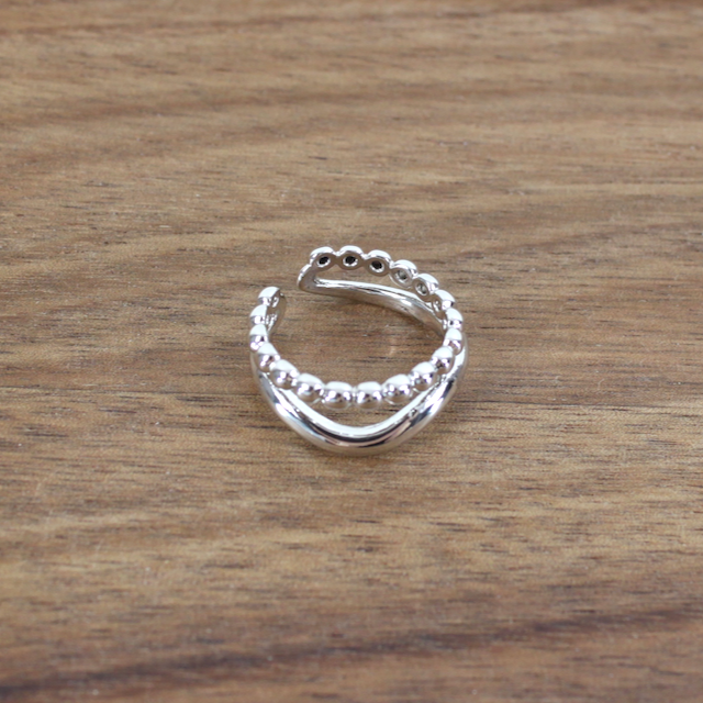 R23042 Double Design Open Ring