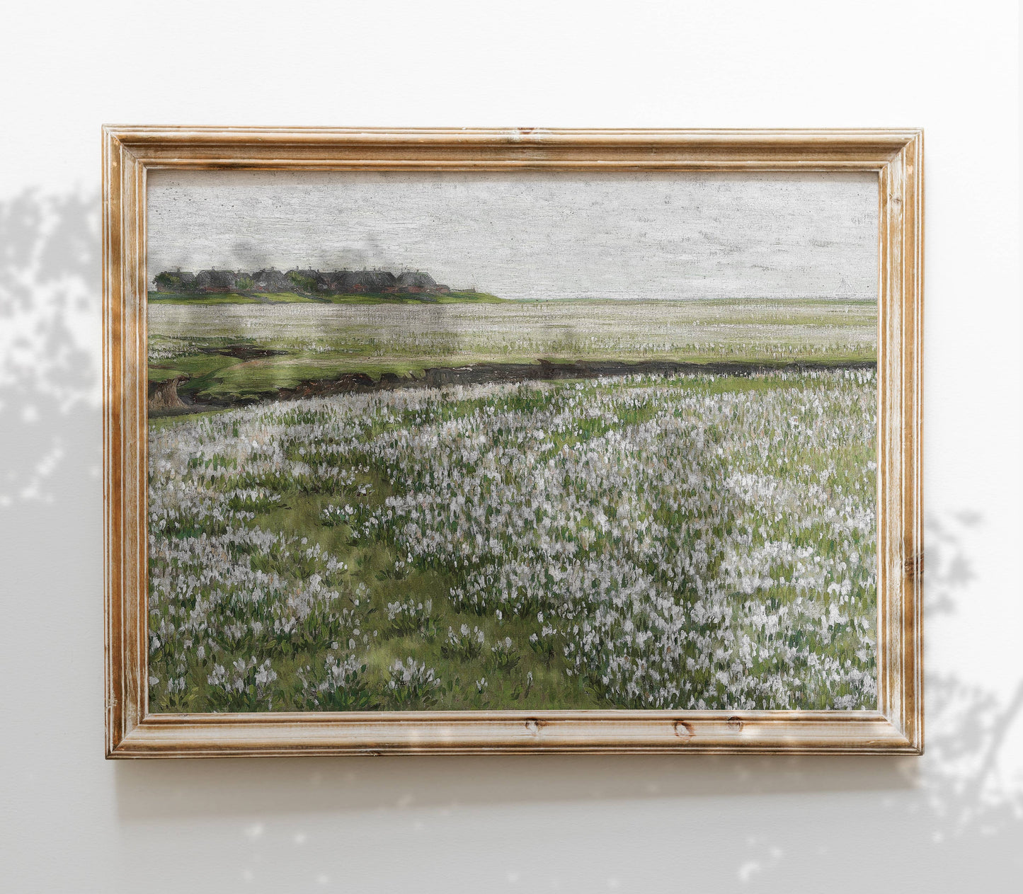 Vintage Floral Field Painting | Landscape Art Print L160