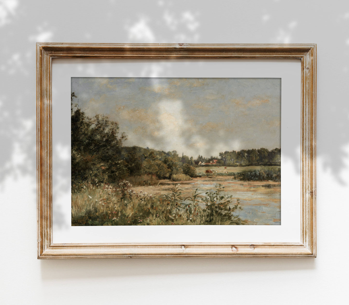 Vintage Classic Landscape View | Muted Stream Art Print L110