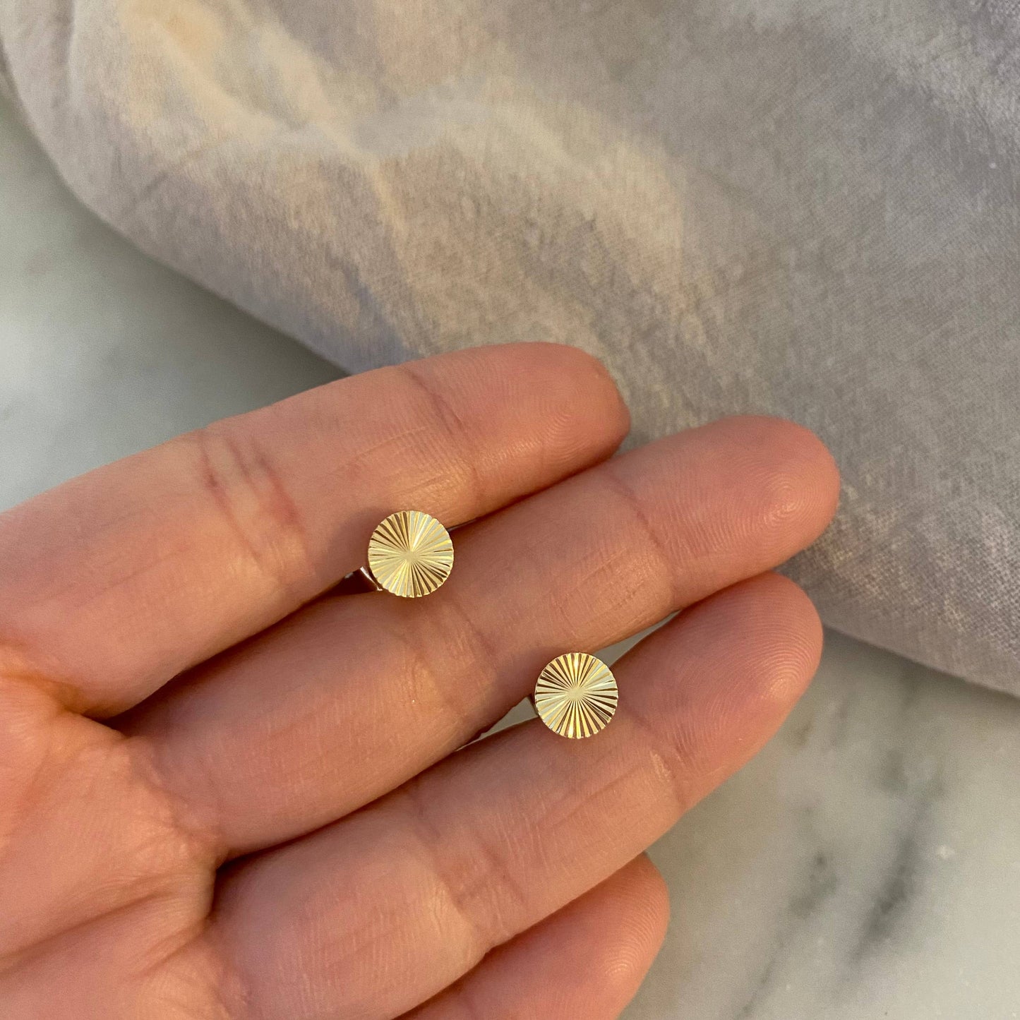 Dot Stud Post Studs Earrings 18k Gold Filled