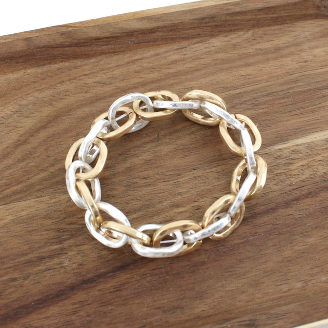 B24002 Chain Link Stretch Bracelet